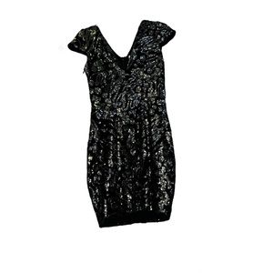 Dress the population velvet sequin dress